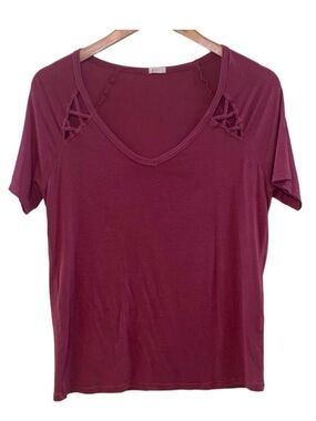 Garage Short Sleeve Tee Fuchsia Pink Size Small